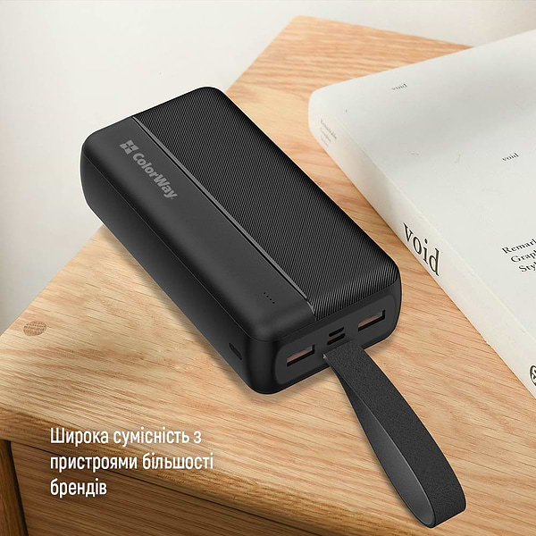 Фото - Батарея мобильная Colorway High-power 2 30 000 mAh Power Delivery 22.5W Black (CW-PB300LPC2BK-PD)