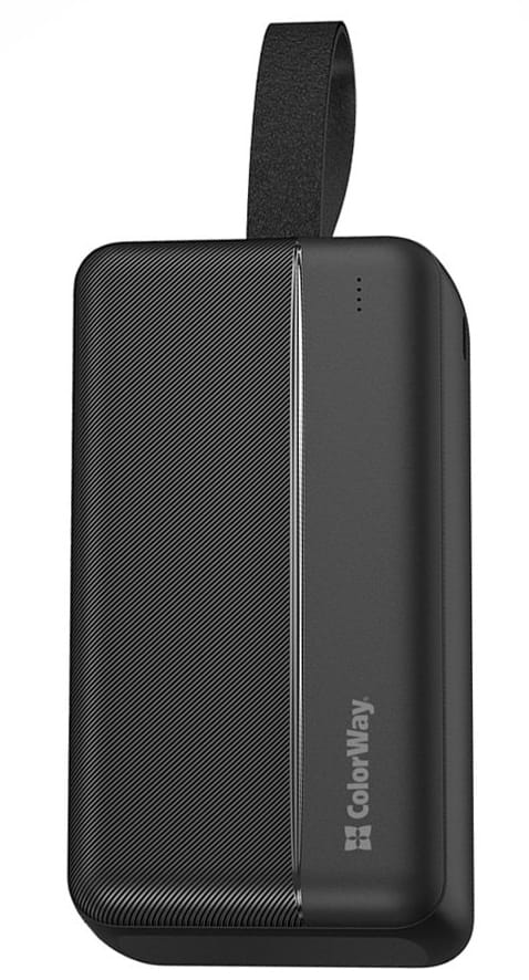 Батарея мобільна Colorway High-power 2 30 000 mAh Power Delivery 22.5W Black (CW-PB300LPC2BK-PD) - Фото 1