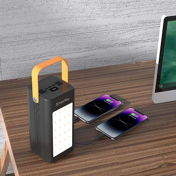 Фото - Батарея мобільна Colorway 80000 mAh LCD/Lamp USB QC3.0 + USB-C Power Delivery 22.5W Black (CW-PB800LPA8BK-PDD)