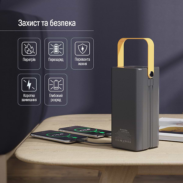 Фото - Батарея мобільна Colorway 80000 mAh LCD/Lamp USB QC3.0 + USB-C Power Delivery 22.5W Black (CW-PB800LPA8BK-PDD)
