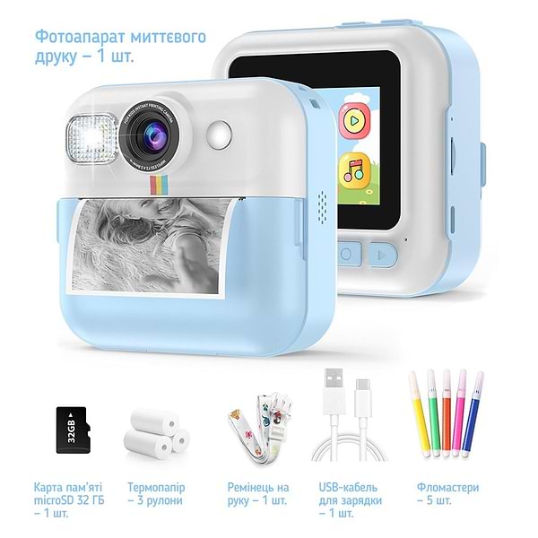 Фото - Фотокамера миттєвого друку Colorway CW-PHP01B Blue