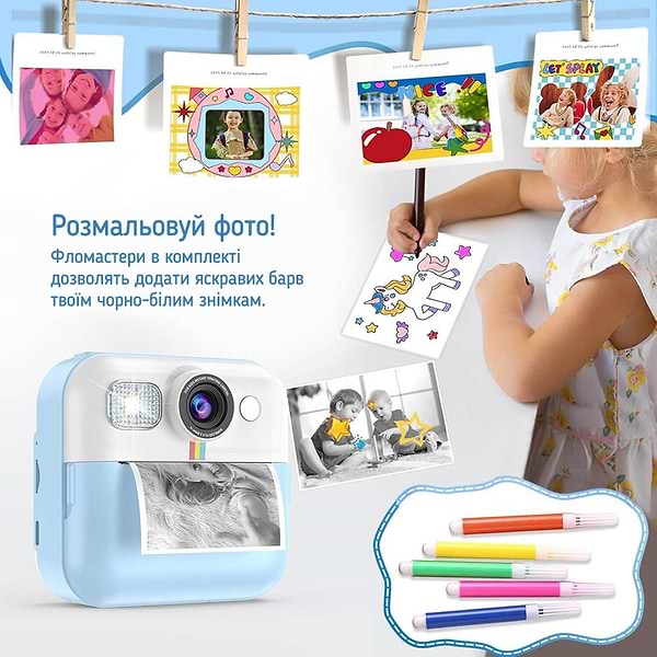 Фото - Фотокамера миттєвого друку Colorway CW-PHP01B Blue