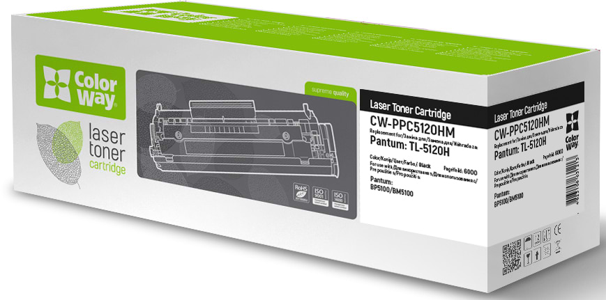 Картридж для лазерных принтеров/МФУ Colorway Pantum (TL-5120H) BP5100/BM5100 (CW-PPC5120HM)