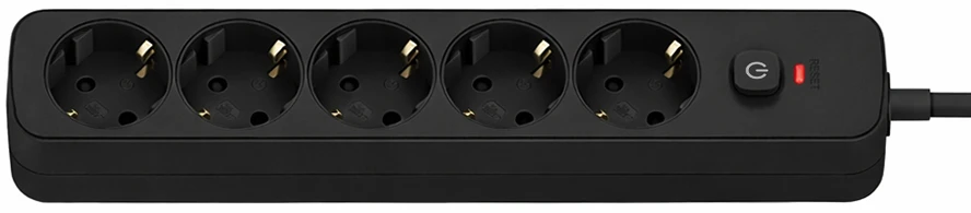 Мережевий фільтр Colorway 10A/2500W (CCA-3G1MM) 5 р/3M Black (CW-PSEA1053BK)