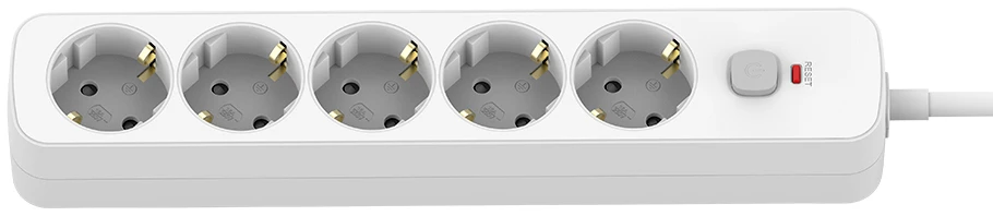 Мережевий фільтр Colorway 10A/2500W (CCA-3G1MM) 5 р/3M White (CW-PSEA1053W)
