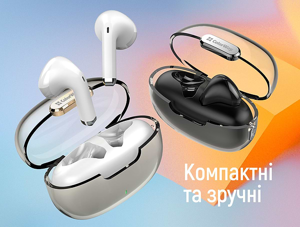 Фото - Навушники вкладиші бездротові TWS Colorway Slim TWS-2 Earbuds Black (CW-TWS2BK)