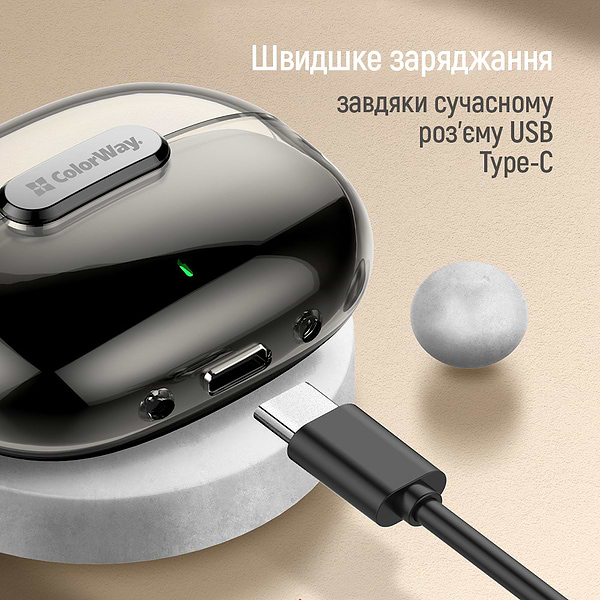 Фото - Навушники вкладиші бездротові TWS Colorway Slim TWS-2 Earbuds Black (CW-TWS2BK)