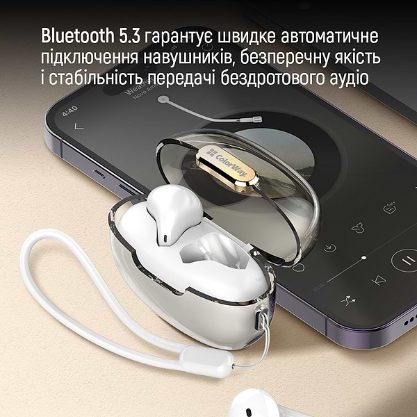 Фото - Навушники вкладиші бездротові TWS Colorway Slim TWS-2 Earbuds White (CW-TWS2WT)