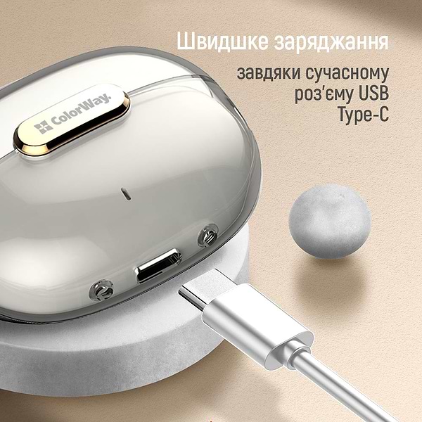 Фото - Навушники вкладиші бездротові TWS Colorway Slim TWS-2 Earbuds White (CW-TWS2WT)