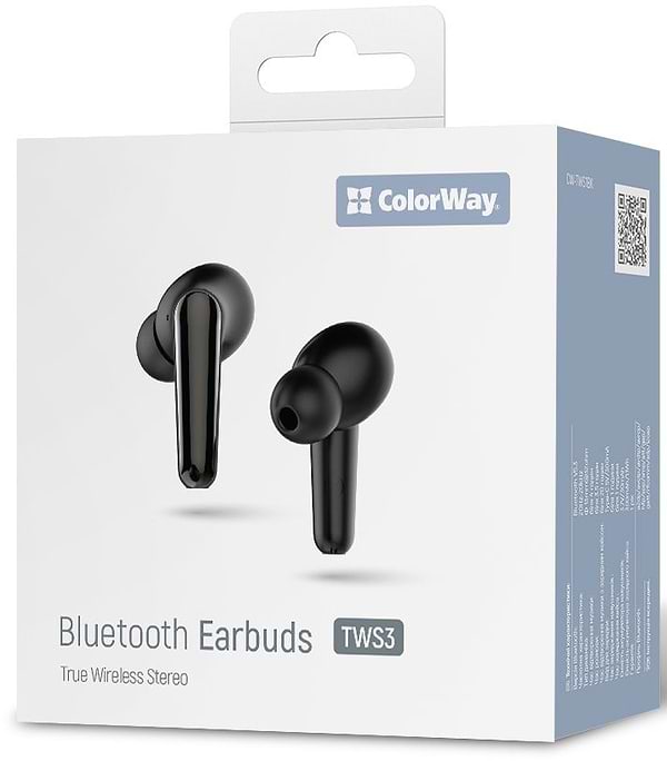 Фото - Навушники вкладиші бездротові TWS Colorway TWS-3 Earbuds Black (CW-TWS3BK)