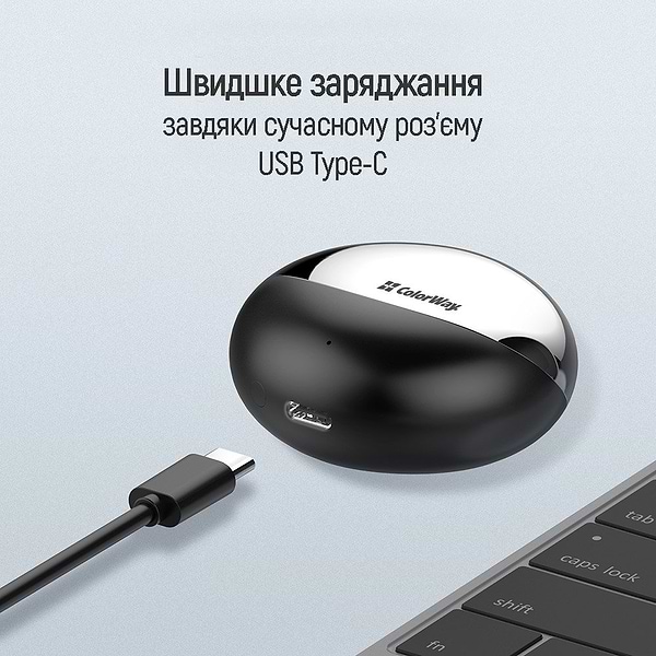 Фото - Навушники вкладиші бездротові TWS Colorway TWS-3 Earbuds Black (CW-TWS3BK)