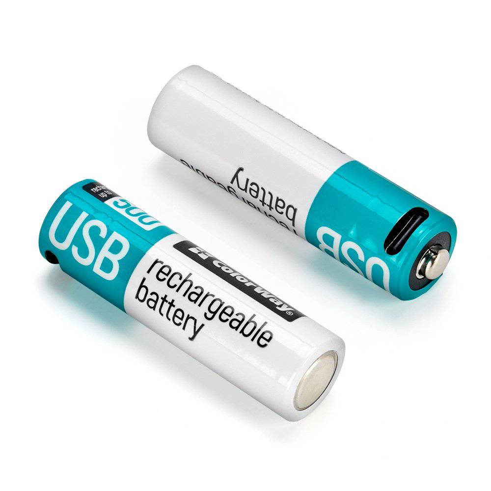 Фото - Акумулятор тип AA Colorway USB-С 2200 мАЧ 1.5В 2 шт. (CW-UBAA-10)