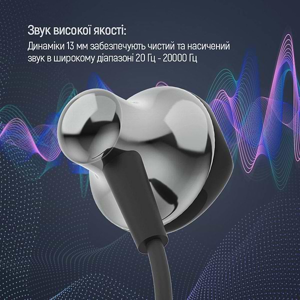 Фото - Навушники вкладиші дротові Colorway 3.5 mm Wired Earphone Blast 1 Black (CW-WD01BK)