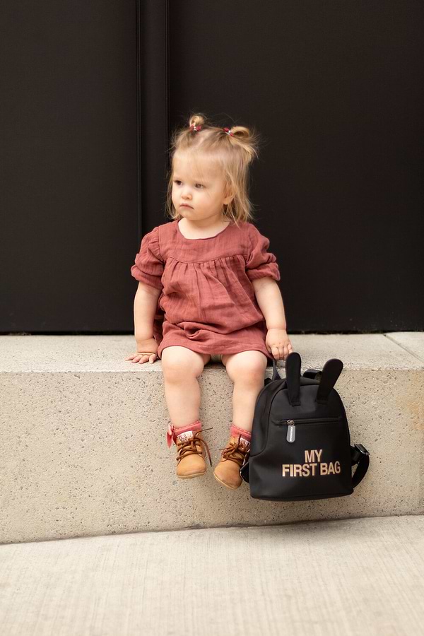 Фото - Рюкзак дитячий Childhome My First Bag Black/Gold (CWKIDBBL)