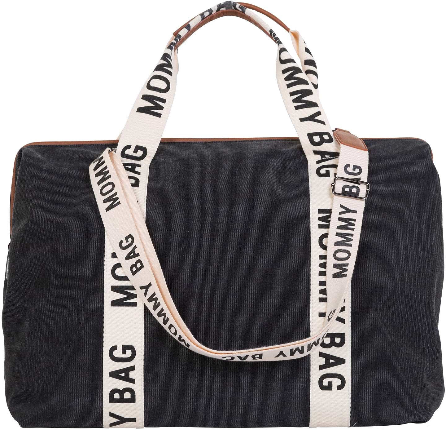 Сумка для родителей Childhome Mommy bag Signature- Canvas Black (CWMBBSCBL)