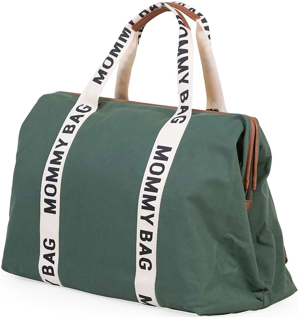 Фото - Сумка для батьків Childhome Mommy bag Signature - Canvas Green (CWMBBSCGR)