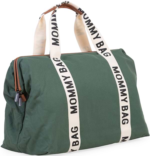 Фото - Сумка для батьків Childhome Mommy bag Signature - Canvas Green (CWMBBSCGR)
