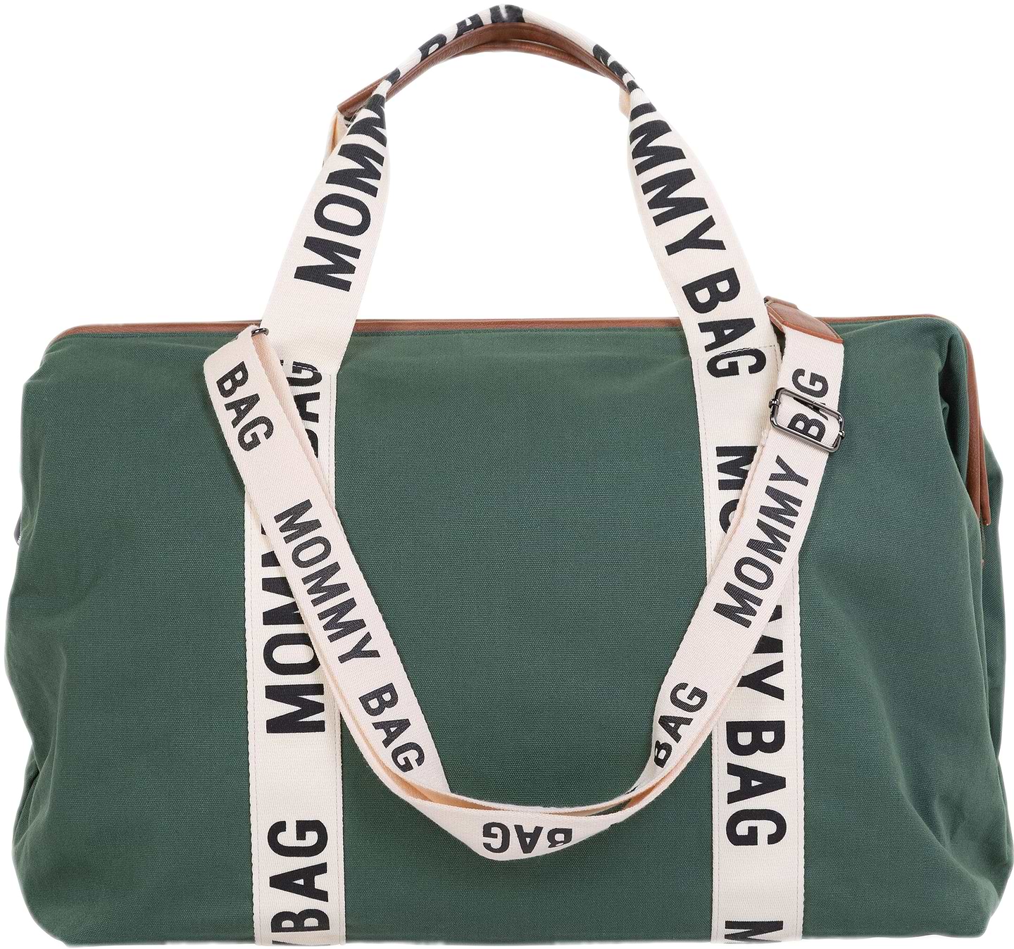 Сумка для родителей Childhome Mommy bag Signature - Canvas Green (CWMBBSCGR) - Фото 1