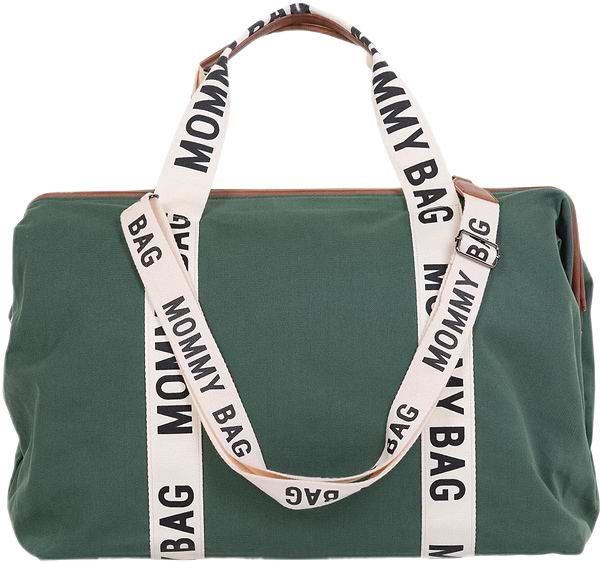 Фото - Сумка для батьків Childhome Mommy bag Signature - Canvas Green (CWMBBSCGR)