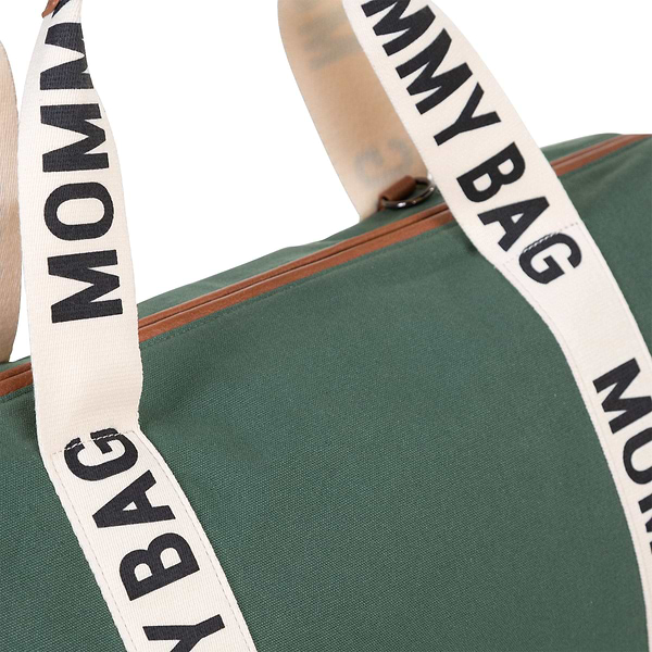 Фото - Сумка для батьків Childhome Mommy bag Signature - Canvas Green (CWMBBSCGR)