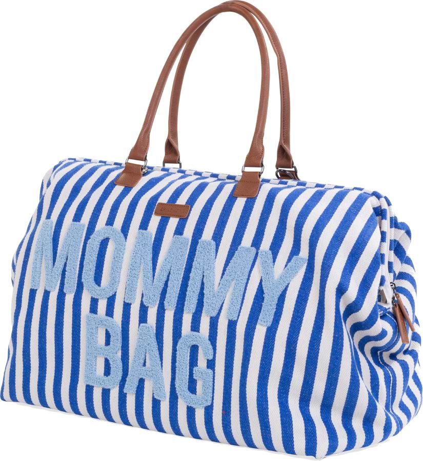 Сумка для родителей Childhome Mommy bag stripes Electric Blue (CWMBBSTBL) - Фото 1