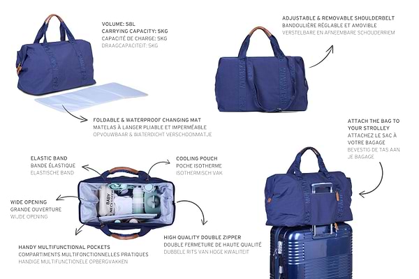 Фото - Сумка для батьків Childhome Mommy bag Signature navy (CWMBBSUNA)