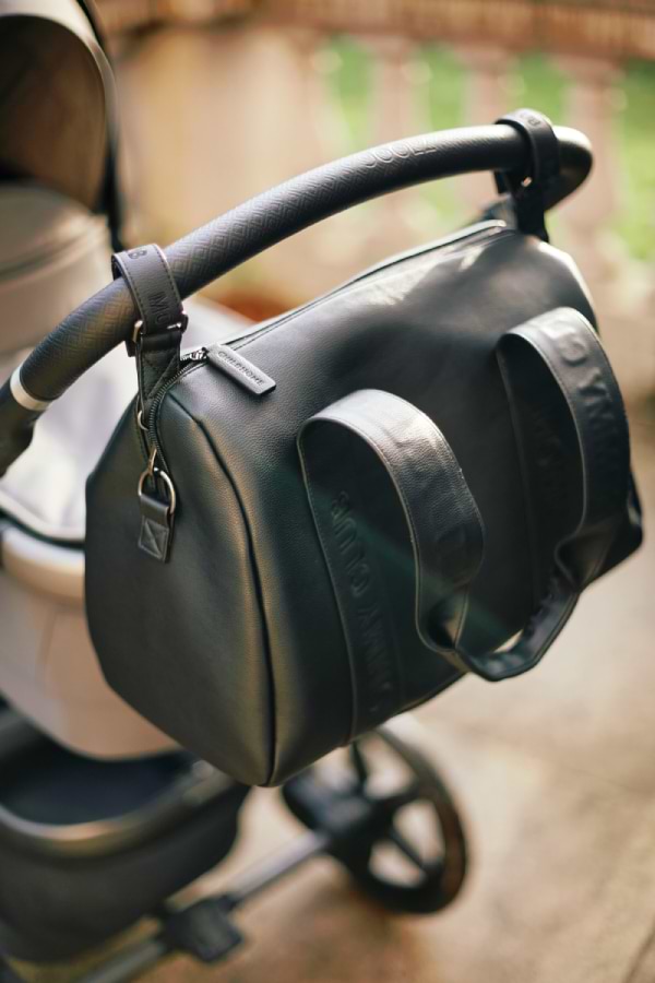 Фото - Сумка для батьків Childhome Mommy club Signature vegan leather Black (CWMCSLBL)