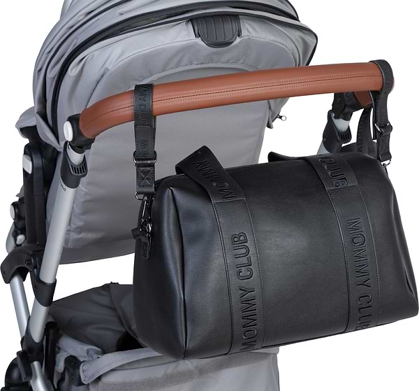 Фото - Сумка для батьків Childhome Mommy club Signature vegan leather Black (CWMCSLBL)
