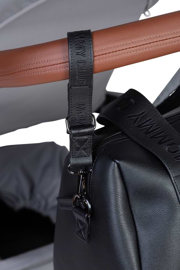 Фото - Сумка для батьків Childhome Mommy club Signature vegan leather Black (CWMCSLBL)