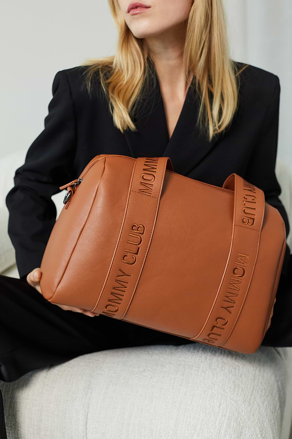Фото - Сумка для батьків Childhome Mommy Club Signature Vegan Leather Brown (CWMCSLBR)