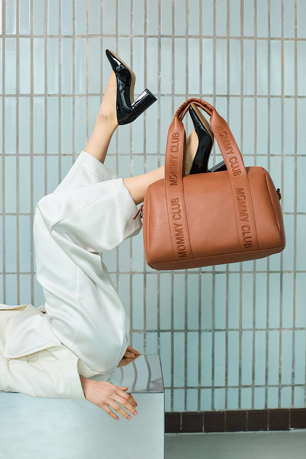 Фото - Сумка для батьків Childhome Mommy Club Signature Vegan Leather Brown (CWMCSLBR)