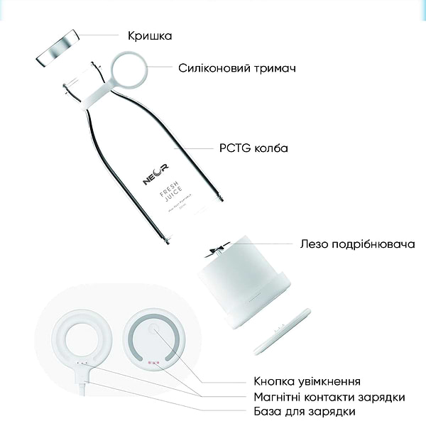 Фото - Блендер портативний Neor JUICY 3ML50 WT