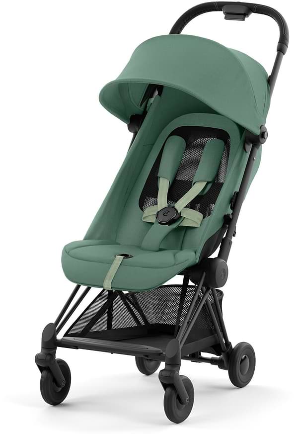 Фото - Коляска прогулочная Cybex Coya Matt Black Leaf Green (522004355)