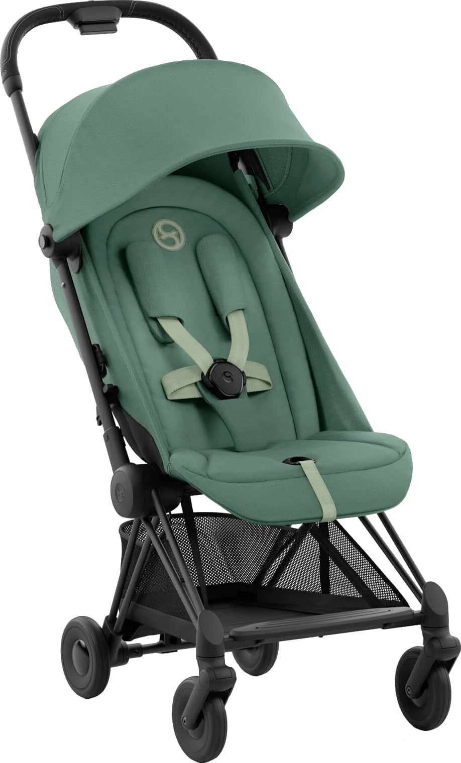 Коляска прогулянкова Cybex Coya Matt Black Leaf Green (522004355)
