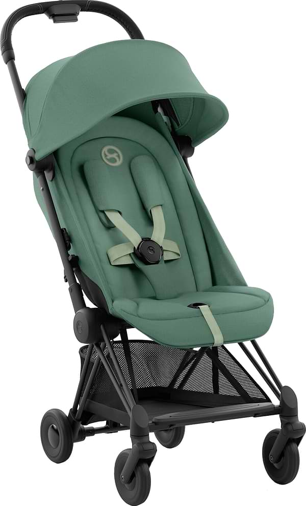 Фото - Коляска прогулочная Cybex Coya Matt Black Leaf Green (522004355)