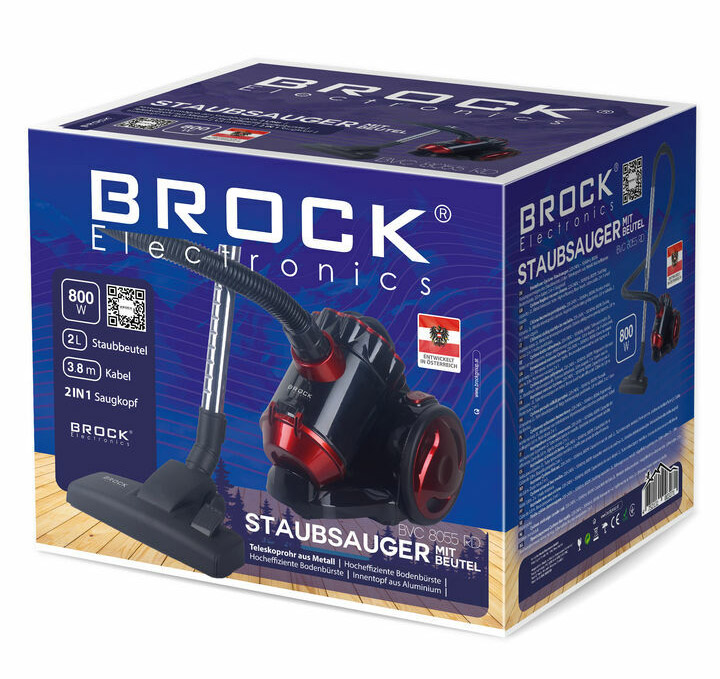 Фото - Пилосос для сухого прибирання без мішка BROCK BVC 8055 RD