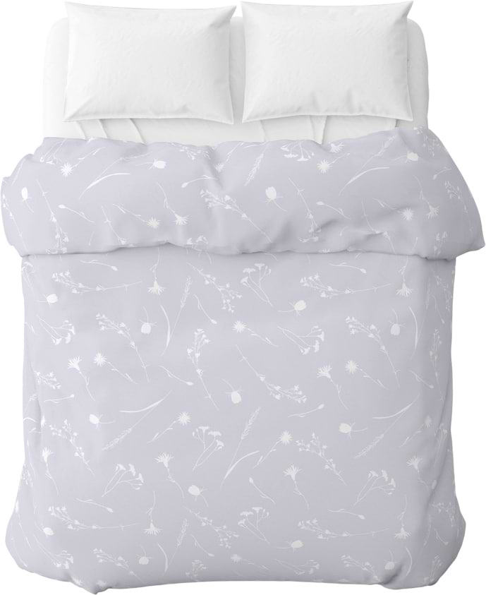 Підковдра полуторна Home Line бязь 145х215 волошки білі на лавандовому (173541)