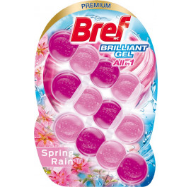 Фото - Туалетний блок Bref Блискучий гель Весняний дощ 42 г 3 шт. (9000101509069)