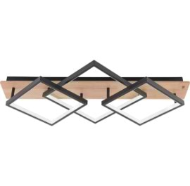 Люстра VALESO DK6588/3 BK+WOOD