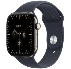 Смарт-часы Apple Watch Series 12 GPS + eSIM 46mm Natural Titanium Case with Navy Blue Sport Band - S/M