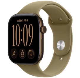Смарт-часы Apple Watch Series 12 GPS 46mm Dark Bronze Aluminium Case with Olive Sport Band - S/M