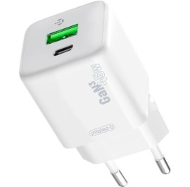 Сетевое зарядное устройство Intaleo GaN 45W USB-A+USB-C INT-TCGN452CA White (1283126637285)