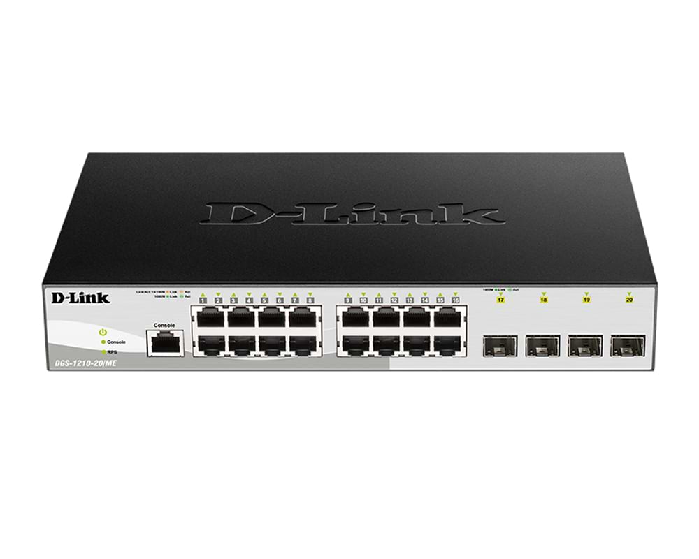 Коммутатор локальної мережі (Switch) D-Link DGS-1210-20/ME