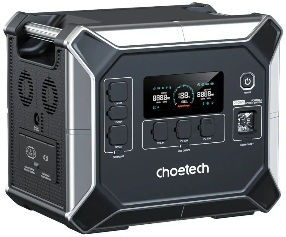 Зарядная станция универсальная Choetech BS067 (2400W, 2048Wh, Wi-Fi)