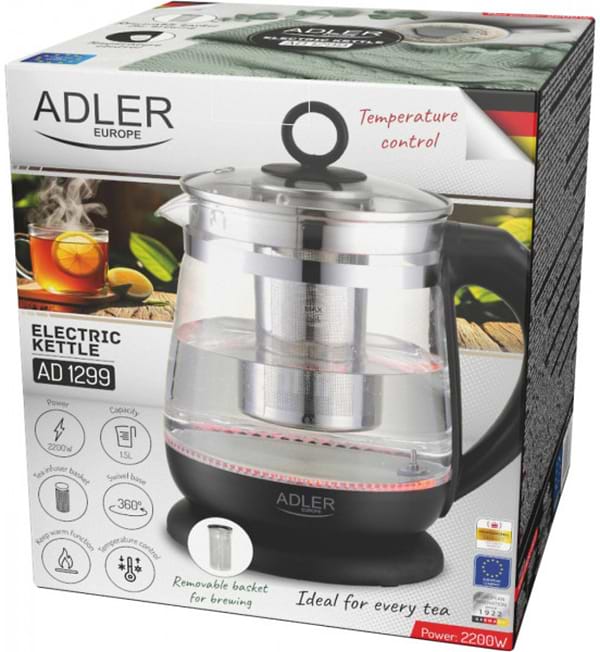 Фото - Электрический чайник Adler AD 1299b Black