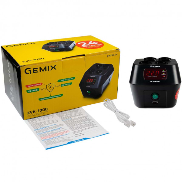 Фото - Стабілізатор напруги Gemix ZVK1000.700W