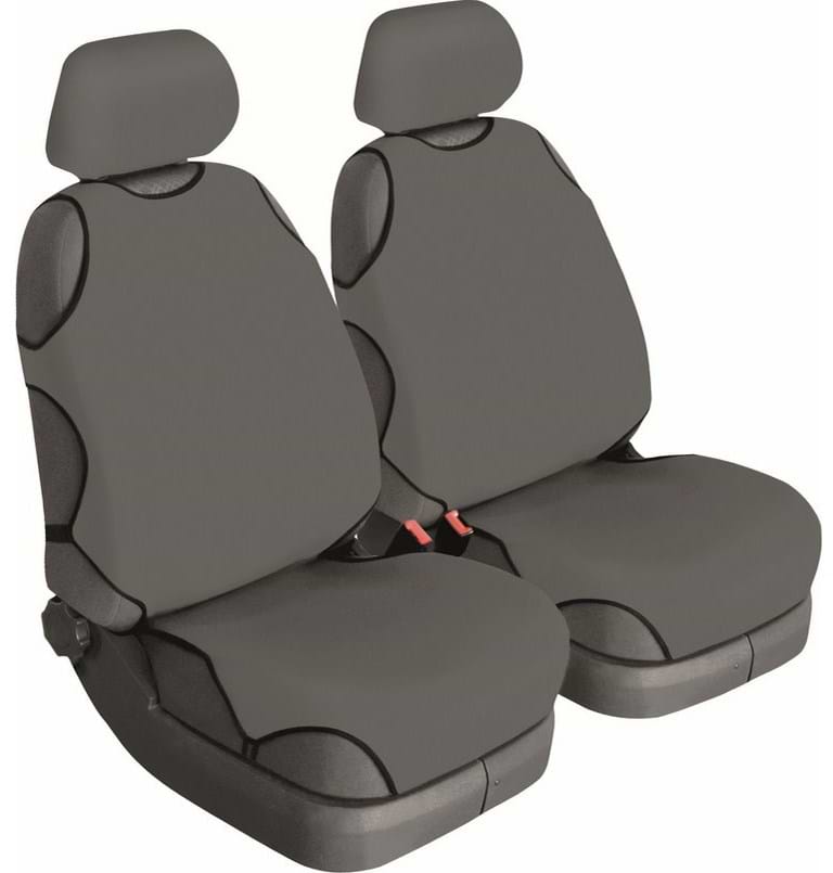 Накидка на спинку переднього сидіння автомобіля Beltex Cotton 2 шт. без підголовників Сірий (BX11110)