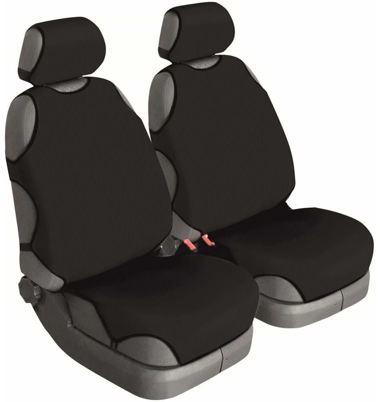 Накидка на спинку переднього сидіння автомобіля Beltex Cotton 2 шт. без підголовників Чорний (BX11210)