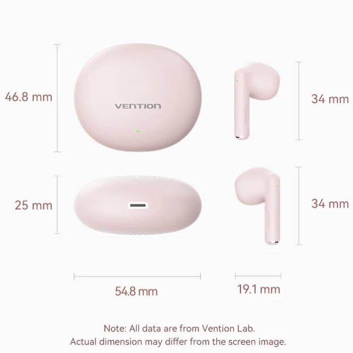 Фото - Навушники вкладиші бездротові TWS Vention Elf Earbuds E06 Pink (NBKP0)