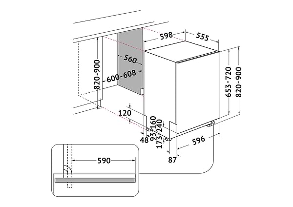 Фото - Посудомоечная машина встраиваемая Indesit D2IHD524A